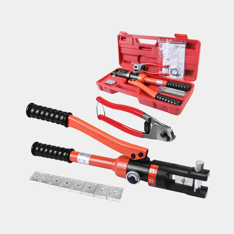 DECKHOME Upgraded Hydraulic Crimping Tool and Cable Cutter Kit - Fits 1/8