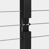 DECKHOME 1/8" Patented Black T316 Stainless Steel Anchor Terminal for Corner Posts - 20PCS