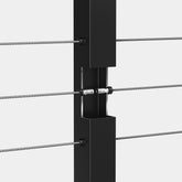 DECKHOME Patented 1/8" Black T316 Stainless Steel Swageless Anchor Terminal for Corner Posts - 20PCS