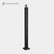 DECKHOME 36" Black Stainless Steel Stair Post - Top Mount (Angled)