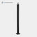 DECKHOME 42" Black Stainless Steel Stair Post - Top Mount (Angled)