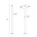 DECKHOME 42" Black Stainless Steel Stair Post - Top Mount (Angled)