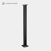DECKHOME 36" Black Stainless Steel Level Cable Railing Post - Top Mount
