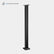 DECKHOME 36" Black Stainless Steel Level Cable Railing Post - Top Mount