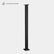DECKHOME 42" Black Stainless Steel Level Cable Railing Post - Top Mount