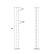 DECKHOME 42" Black Stainless Steel Level Cable Railing Post - Top Mount