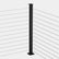DECKHOME 42" Black Stainless Steel Level Cable Railing Corner Post - Top Mount