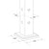 DECKHOME 42" Black Stainless Steel Level Cable Railing Corner Post - Top Mount