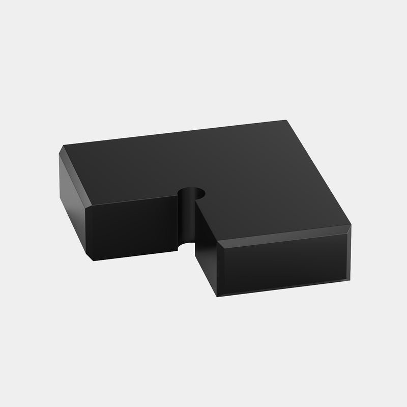 DECKHOME Black Stainless Steel Handrail Corner Connector - 2PCS