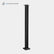 DECKHOME 36" Black Stainless Steel Level Cable Railing Corner Post - Top Mount