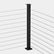 DECKHOME 36" Black Stainless Steel Level Cable Railing Corner Post - Top Mount